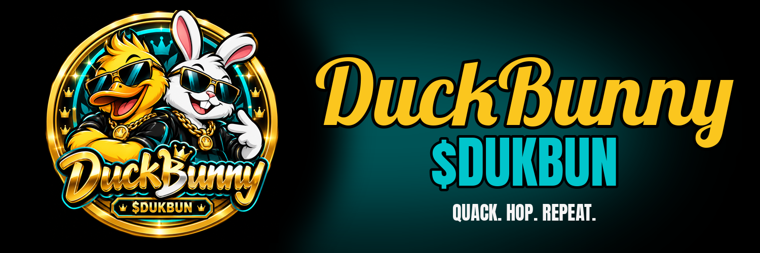 DuckBunny $DUKBUN banner with the duck and bunny mascots